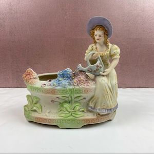 Paulux Occupied Japan Woman Figurine Planter